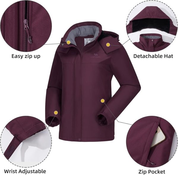 Women's Ski Jacket Winter Snow Coat Warm Fleece Mountain Waterproof Female Jacket Snowboarding jackets - Image 5