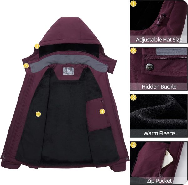Women's Ski Jacket Winter Snow Coat Warm Fleece Mountain Waterproof Female Jacket Snowboarding jackets - Image 6