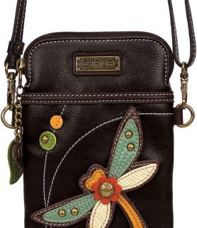 Cell Phone Crossbody Purse-Women PU Leather/Canvas Multicolor Handbag with Adjustable Strap