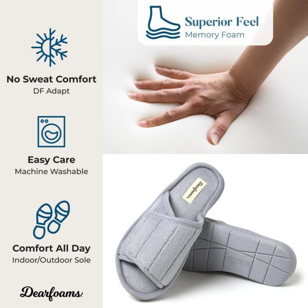 Women's Adjustable Indoor/Outdoor Machine Washable Memory Foam Slide - Image 5