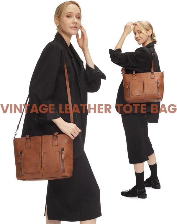 Purses Tote Bag for Women, Handbags Large Shoulder Bag, Leather Work Bags with Multi-Pockets, Designer Hobo Satchel - Image 2